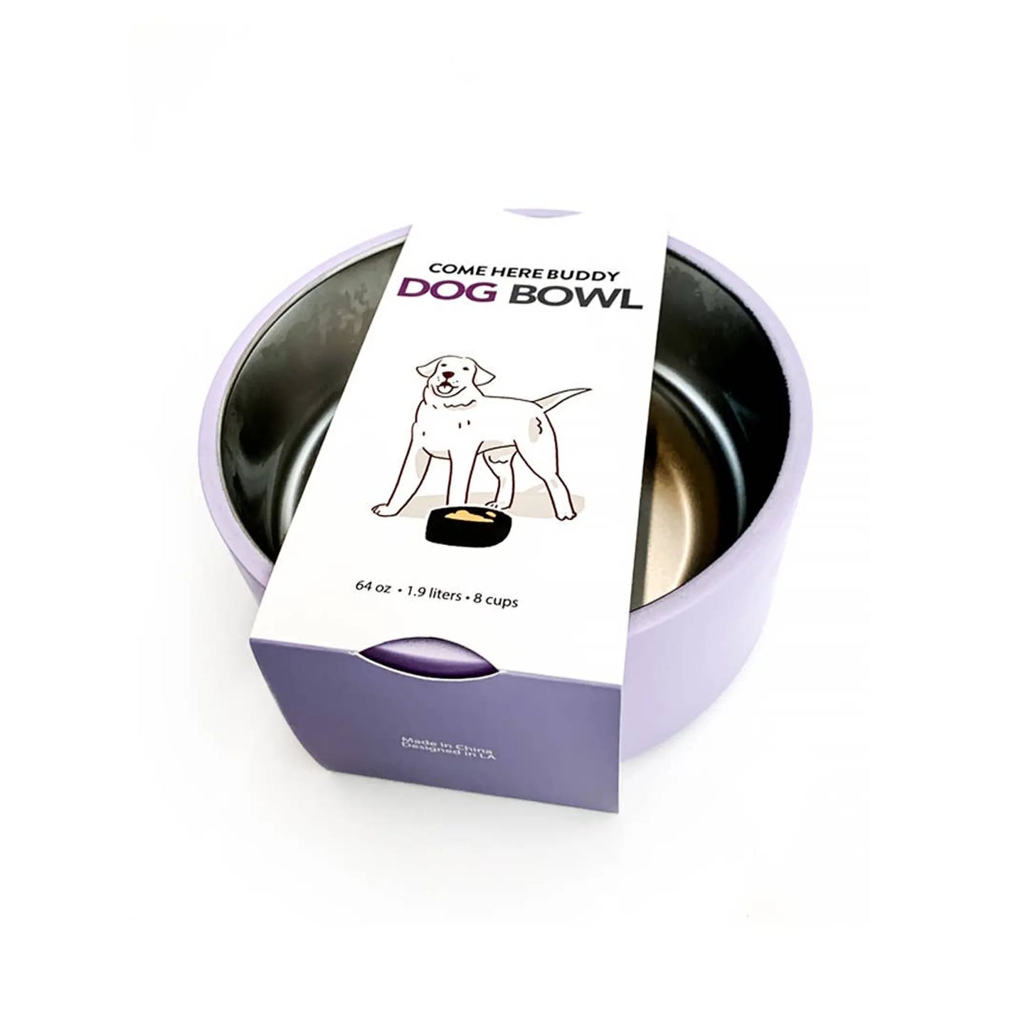 2. Lilac Dog Bowl
