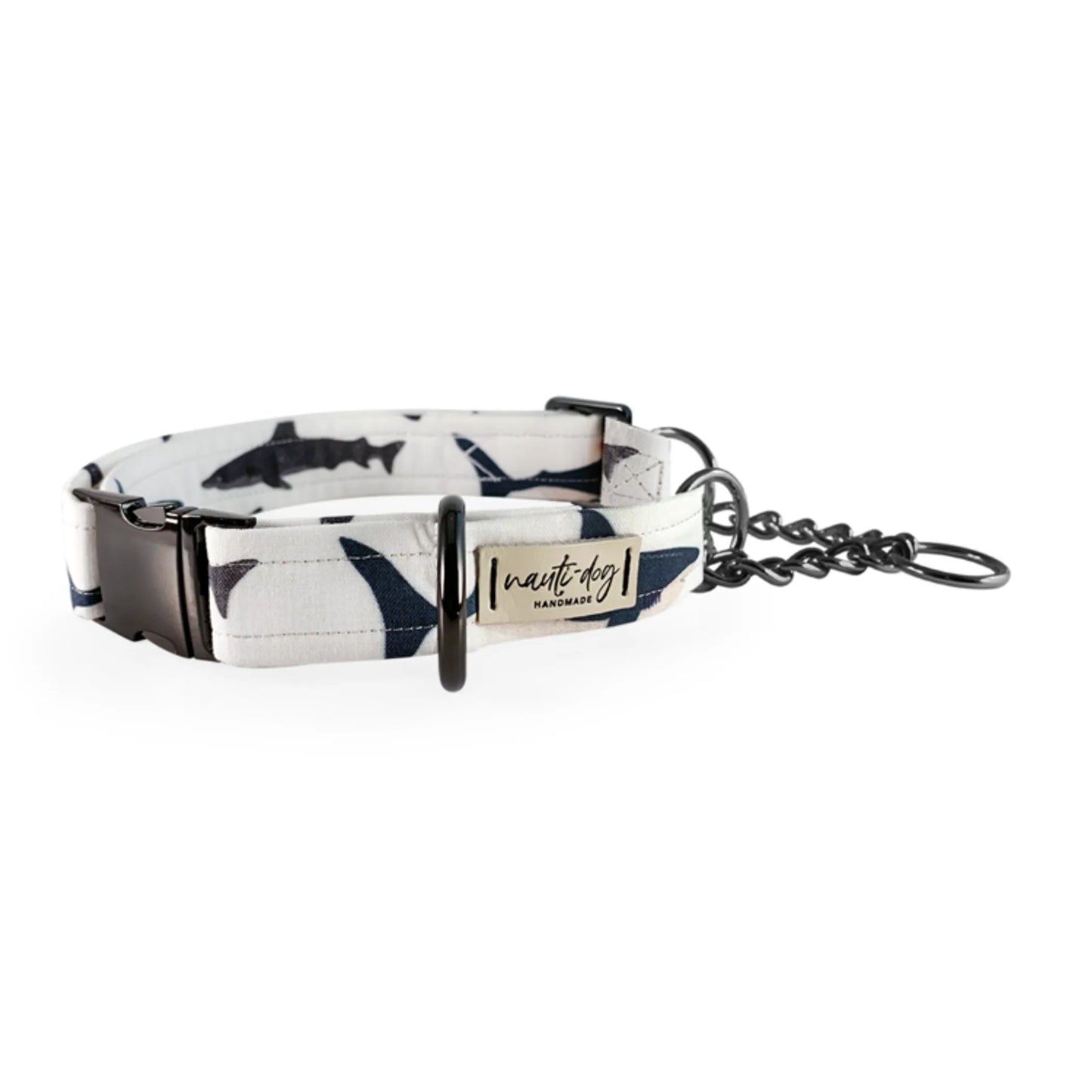 Shark! Buckle & Martingale Dog Collar - Pack Of: 1
