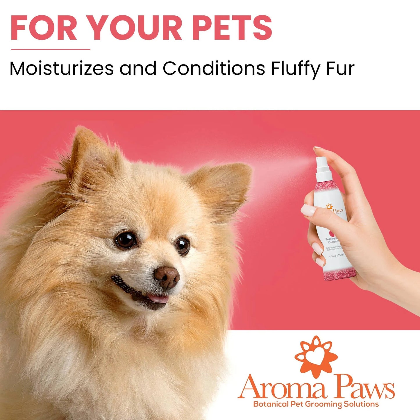 3. Pomegranate Cucumber, 4.5 Oz. Dog Coat Spray