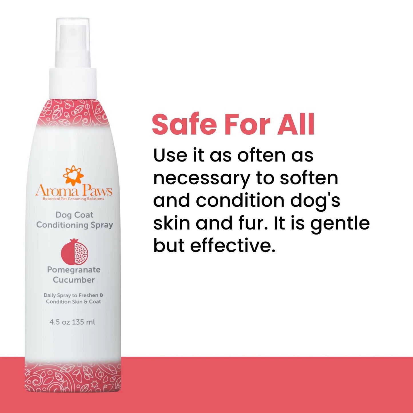 3. Pomegranate Cucumber, 4.5 Oz. Dog Coat Spray