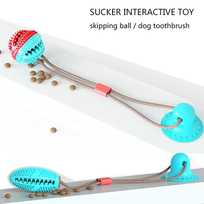 Multifunction Pet Molar Bite Toy Interactive Fun Pet Leakage Food Toys
