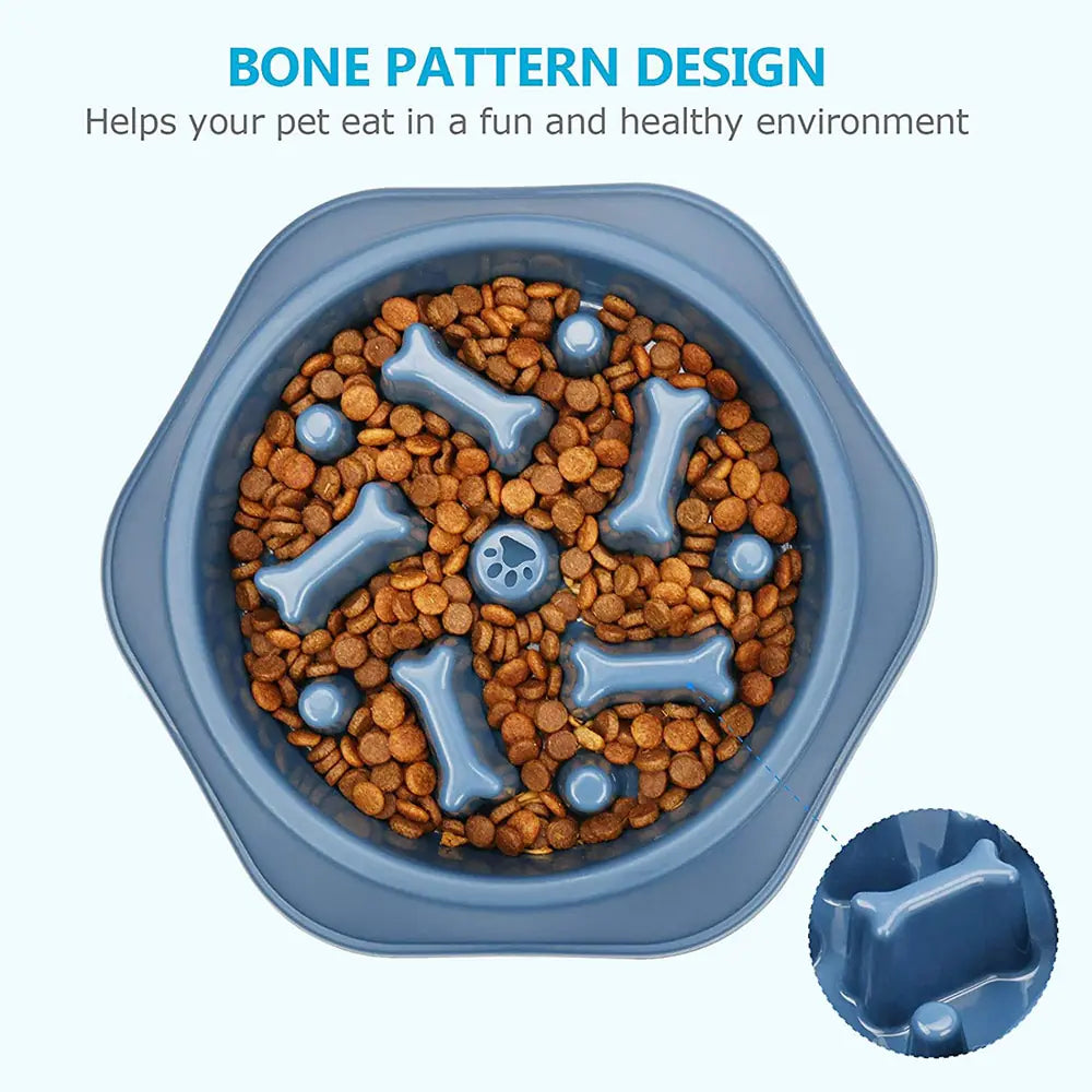 Slow Feeder Bone Pet Bowl