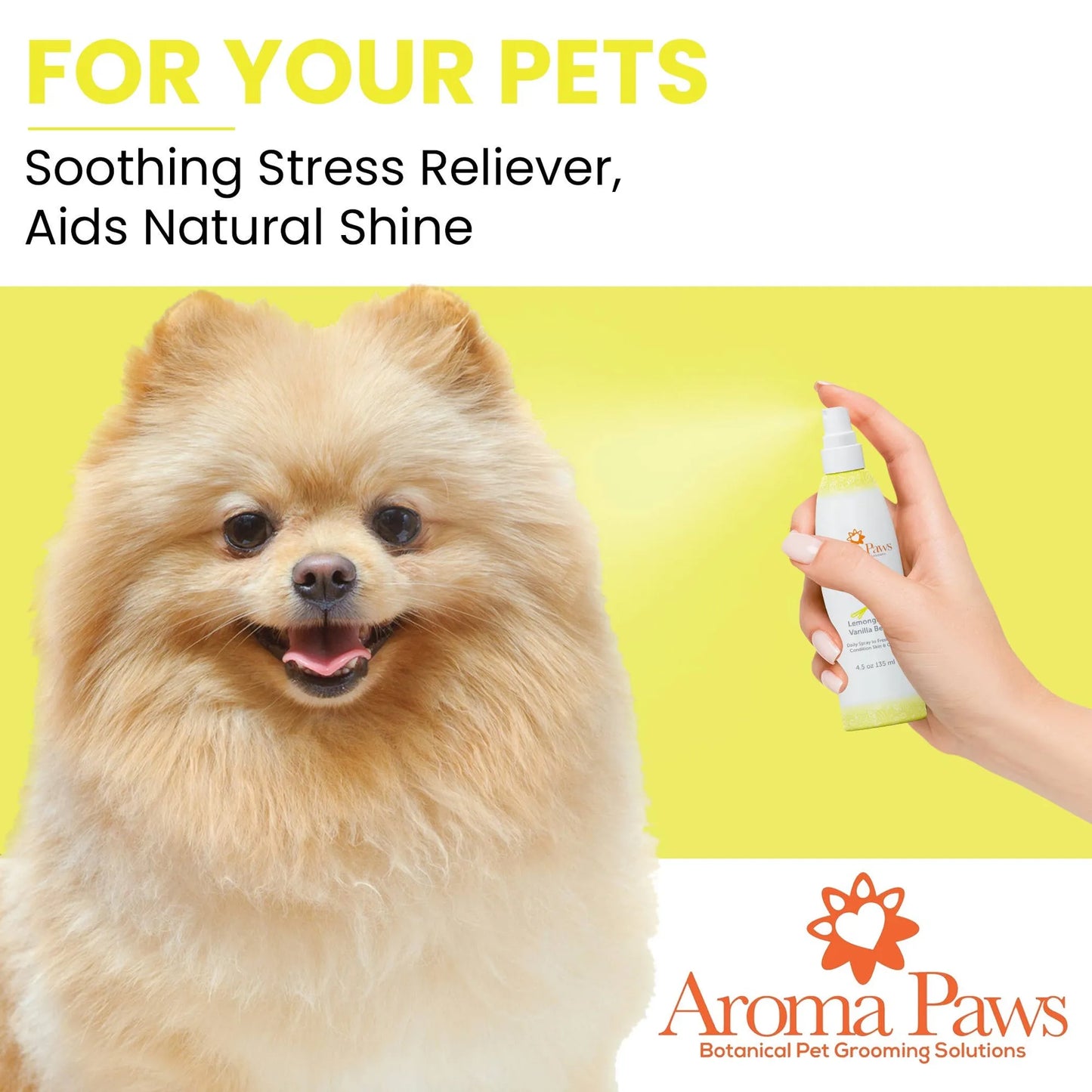 3. Lemongrass Vanilla Bean, 4.5 Oz. Dog Coat Spray